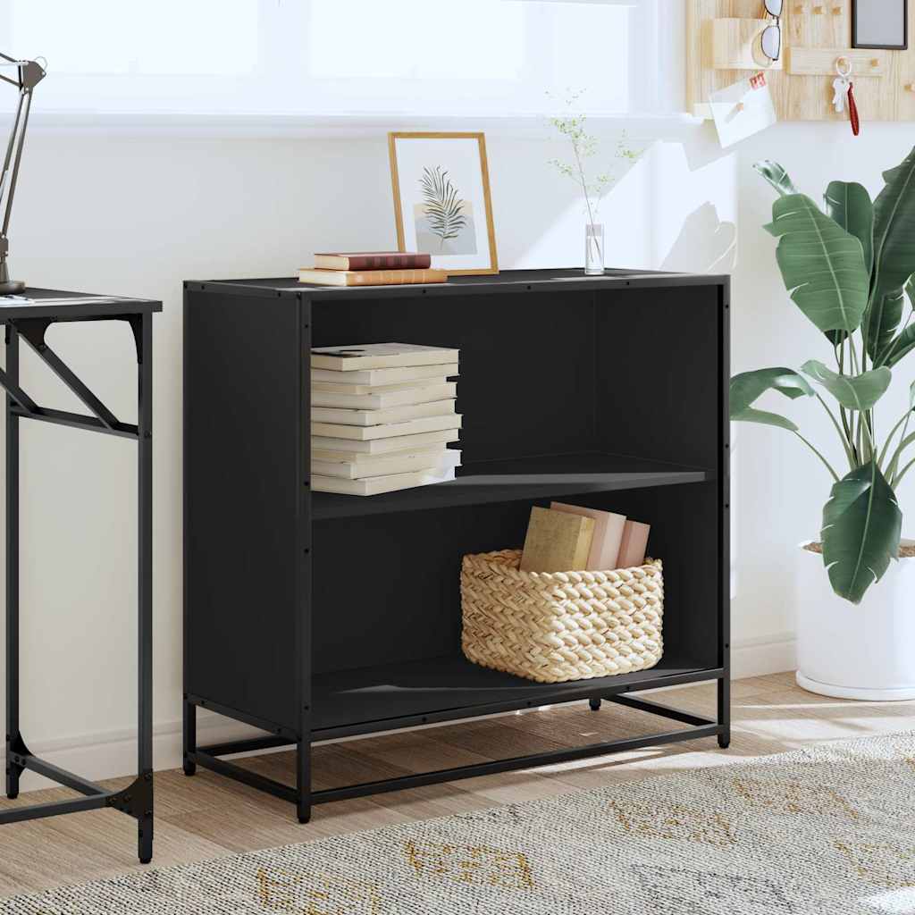 vidaXL Bibliotecă, negru, 80,5x35x76 cm, lemn prelucrat vidaXL Bibliotecă, negru, 80,5x35x76 cm, lemn prelucrat