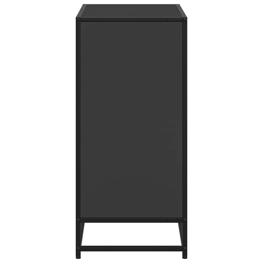 vidaXL Bibliotecă, negru, 80,5x35x76 cm, lemn prelucrat vidaXL Bibliotecă, negru, 80,5x35x76 cm, lemn prelucrat
