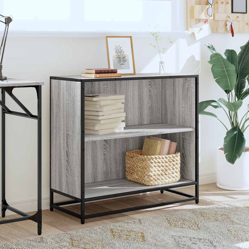 vidaXL Bibliotecă, gri sonoma, 80,5x35x76 cm, lemn prelucrat vidaXL Bibliotecă, gri sonoma, 80,5x35x76 cm, lemn prelucrat