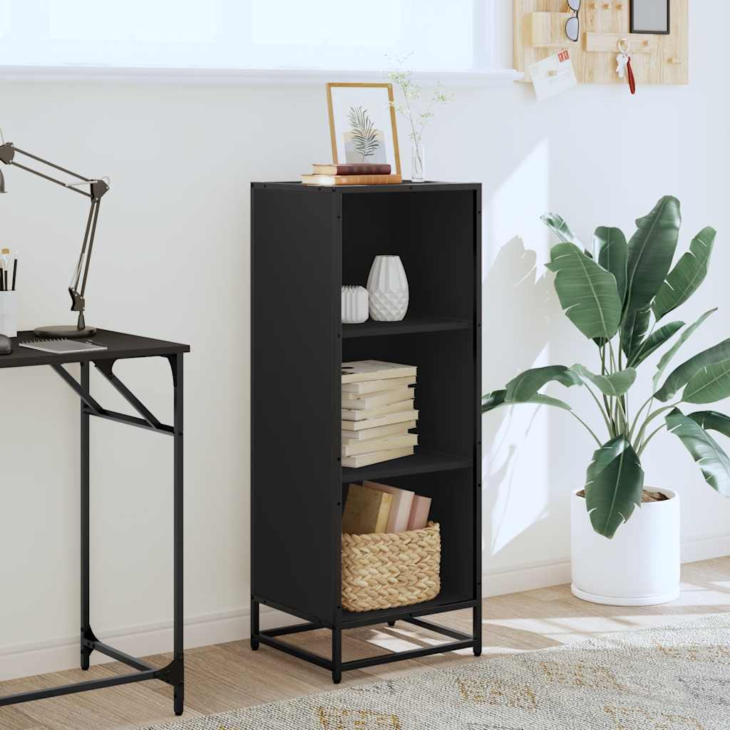 vidaXL Dulap cu cărți negru 40x35x107,5 cm lemn prelucrat vidaXL Dulap cu cărți negru 40x35x107,5 cm lemn prelucrat