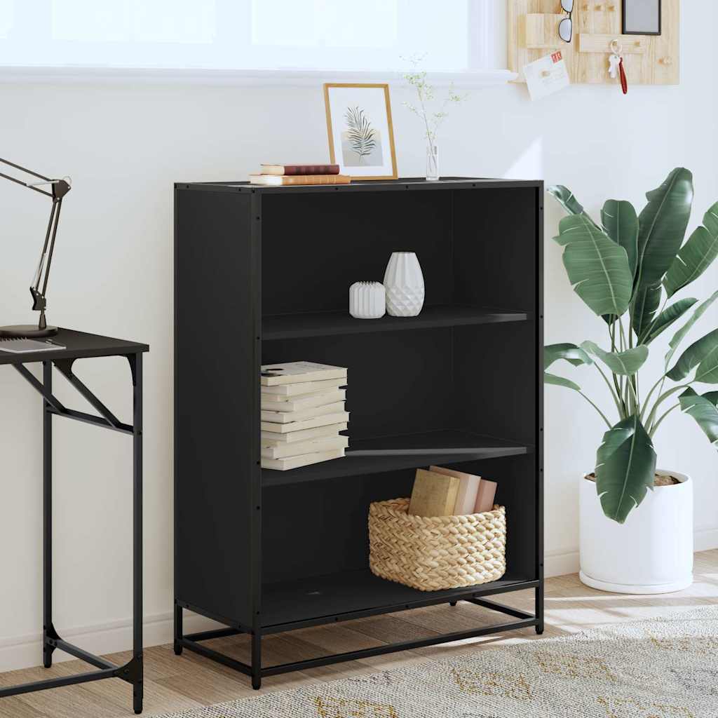vidaXL Bibliotecă, negru, 80,5x35x107,5 cm, lemn prelucrat vidaXL Bibliotecă, negru, 80,5x35x107,5 cm, lemn prelucrat