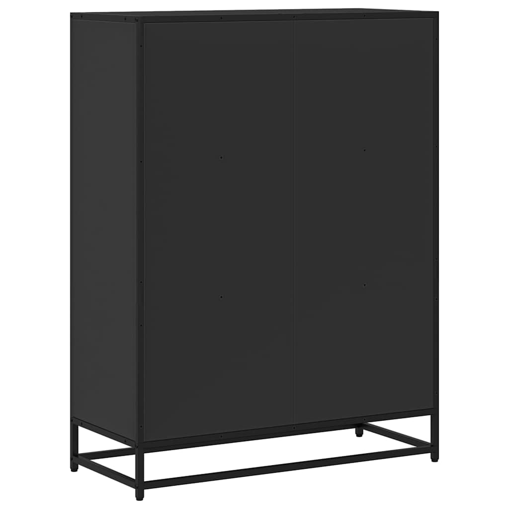 vidaXL Bibliotecă, negru, 80,5x35x107,5 cm, lemn prelucrat vidaXL Bibliotecă, negru, 80,5x35x107,5 cm, lemn prelucrat