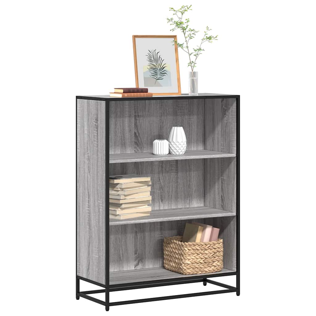 vidaXL Bibliotecă, gri sonoma, 80,5x35x107,5 cm, lemn prelucrat vidaXL Bibliotecă, gri sonoma, 80,5x35x107,5 cm, lemn prelucrat