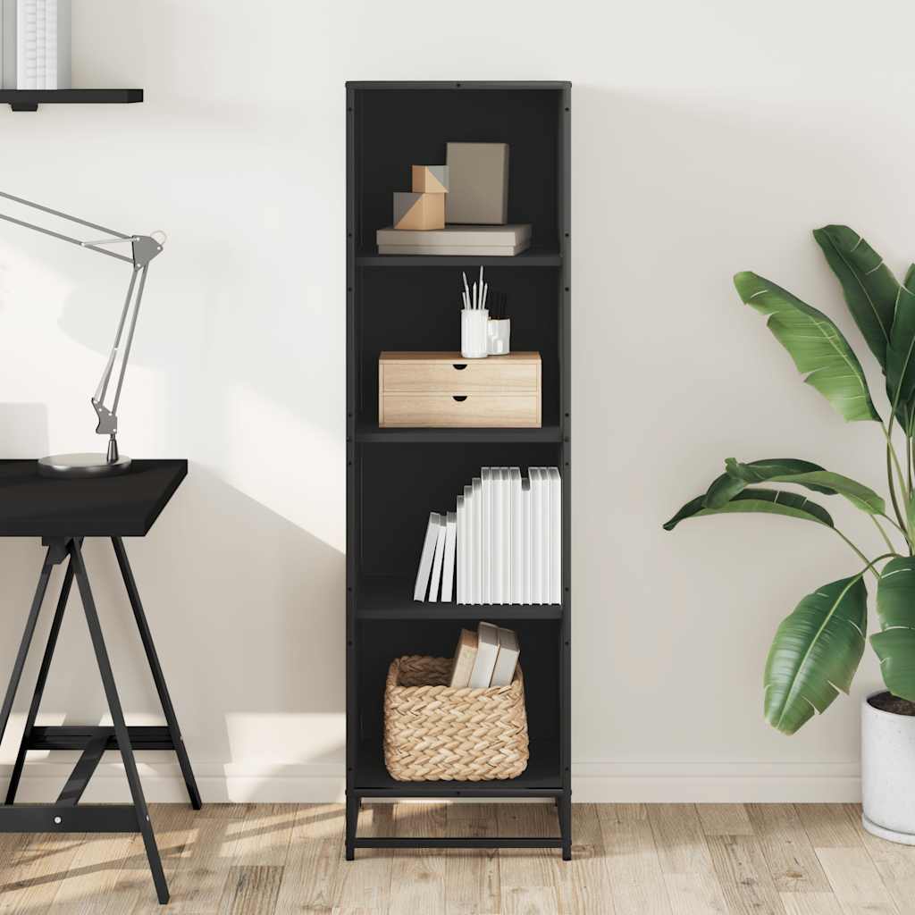 vidaXL Bibliotecă, negru, 40x35x139 cm, lemn prelucrat vidaXL Bibliotecă, negru, 40x35x139 cm, lemn prelucrat