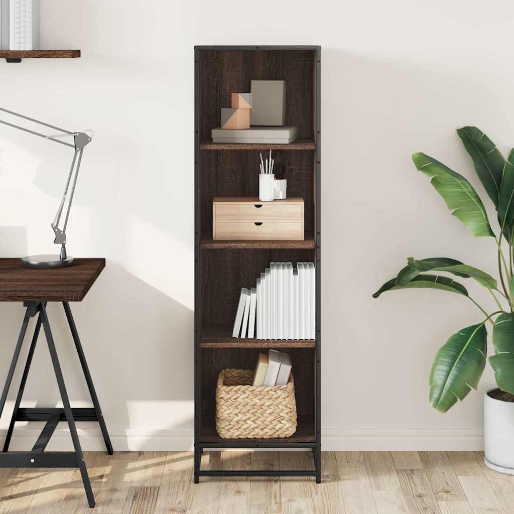 vidaXL Bibliotecă, stejar maro, 40x35x139 cm, lemn prelucrat vidaXL Bibliotecă, stejar maro, 40x35x139 cm, lemn prelucrat