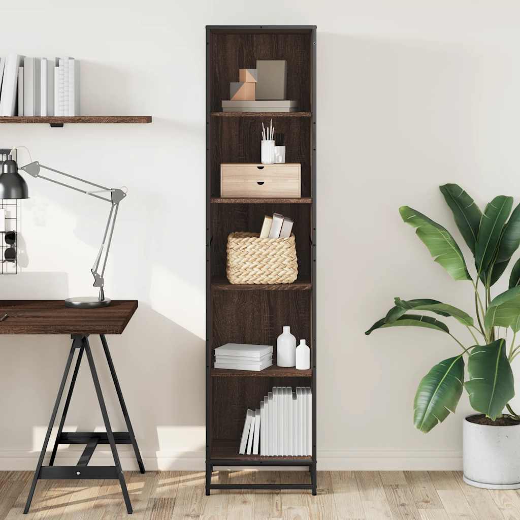 vidaXL Bibliotecă, stejar maro, 40x35x170,5 cm, lemn prelucrat vidaXL Bibliotecă, stejar maro, 40x35x170,5 cm, lemn prelucrat