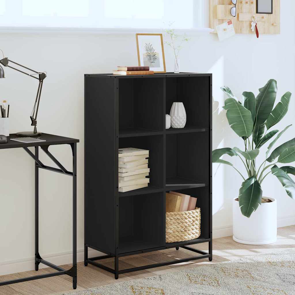 vidaXL Bibliotecă, negru, 65,5x33x107,5 cm, lemn prelucrat vidaXL Bibliotecă, negru, 65,5x33x107,5 cm, lemn prelucrat