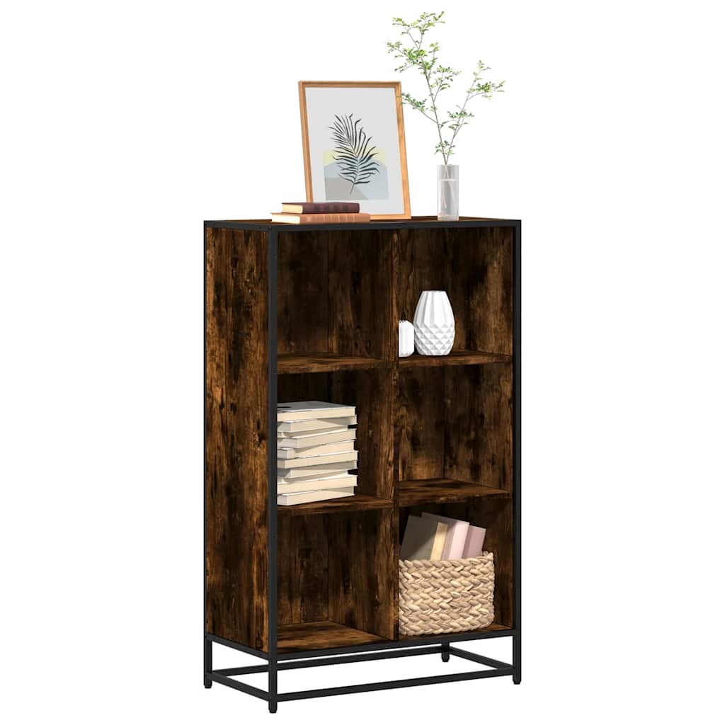 vidaXL Bibliotecă, stejar fumuriu, 65,5x33x107,5 cm, lemn prelucrat vidaXL Bibliotecă, stejar fumuriu, 65,5x33x107,5 cm, lemn prelucrat