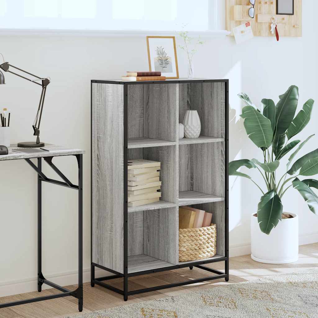 vidaXL Bibliotecă, gri sonoma, 65,5x33x107,5 cm, lemn prelucrat vidaXL Bibliotecă, gri sonoma, 65,5x33x107,5 cm, lemn prelucrat