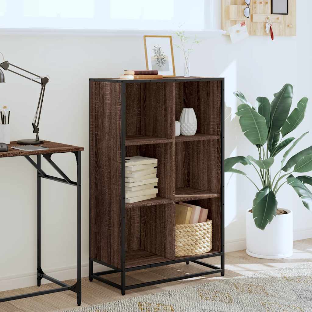 vidaXL Bibliotecă, stejar maro, 65,5x33x107,5 cm, lemn prelucrat vidaXL Bibliotecă, stejar maro, 65,5x33x107,5 cm, lemn prelucrat