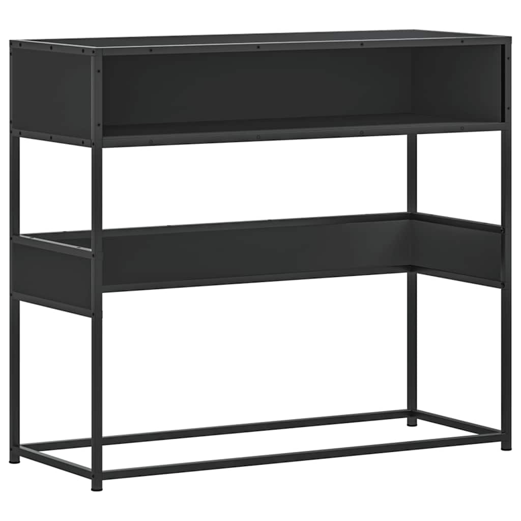 vidaXL Măsuță consolă, negru, 90x35x80 cm, lemn prelucrat vidaXL Măsuță consolă, negru, 90x35x80 cm, lemn prelucrat