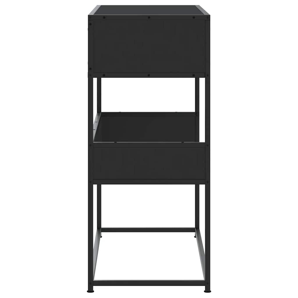 vidaXL Măsuță consolă, negru, 90x35x80 cm, lemn prelucrat vidaXL Măsuță consolă, negru, 90x35x80 cm, lemn prelucrat