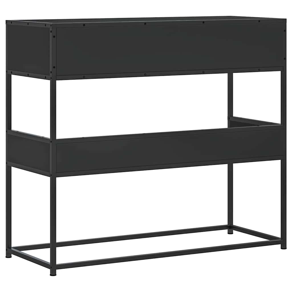 vidaXL Măsuță consolă, negru, 90x35x80 cm, lemn prelucrat vidaXL Măsuță consolă, negru, 90x35x80 cm, lemn prelucrat