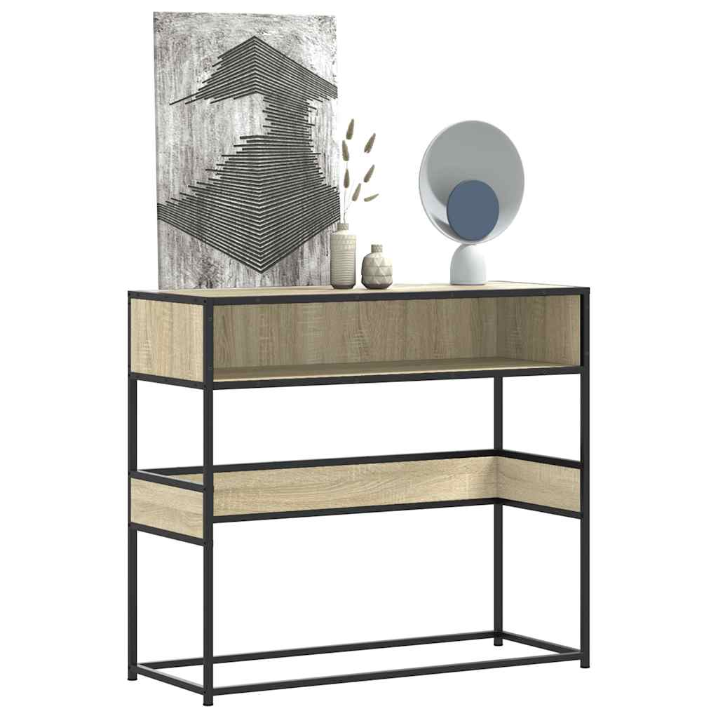 vidaXL Măsuță consolă, stejar sonoma, 90x35x80 cm, lemn prelucrat vidaXL Măsuță consolă, stejar sonoma, 90x35x80 cm, lemn prelucrat