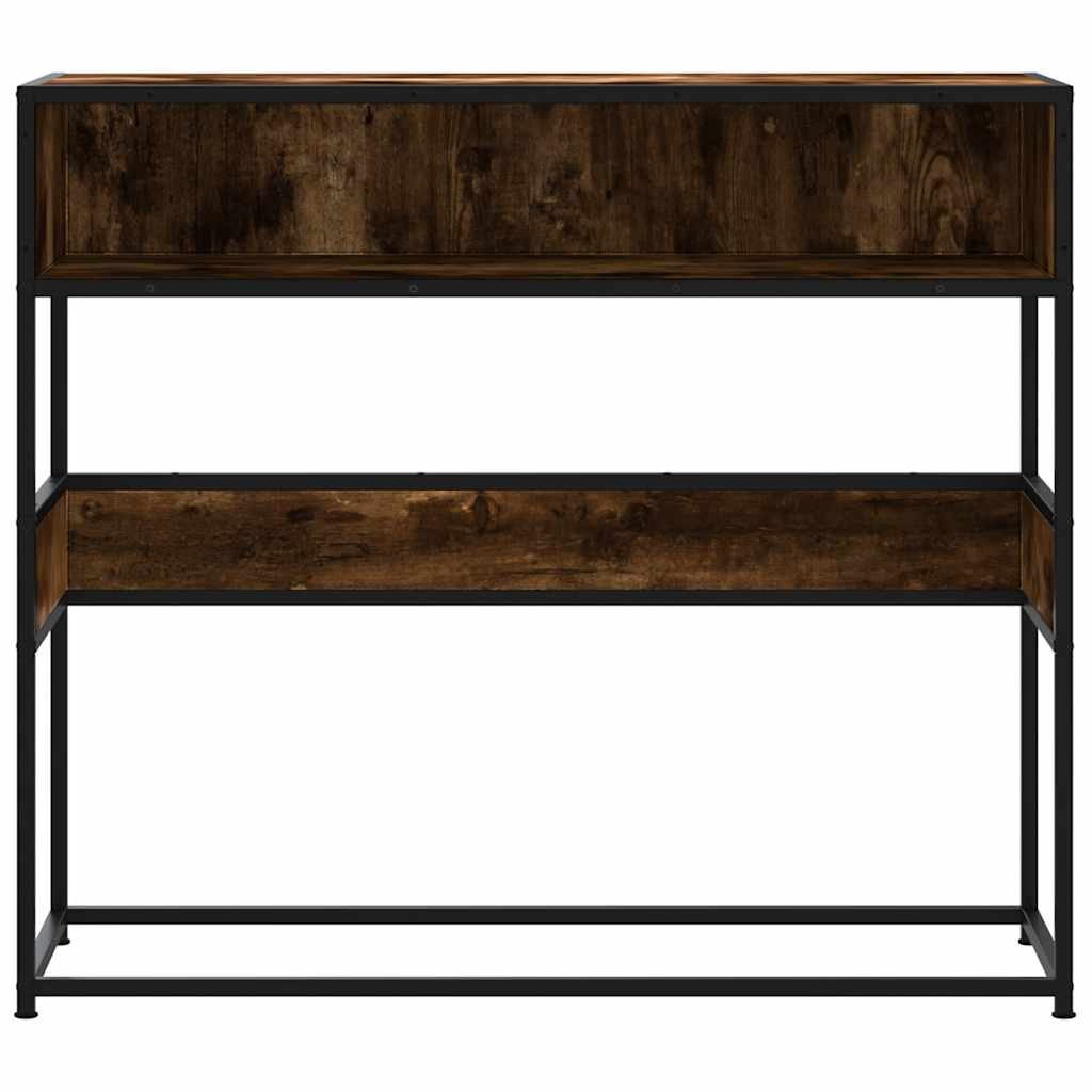 vidaXL Măsuță consolă, stejar fumuriu, 90x35x80 cm, lemn prelucrat vidaXL Măsuță consolă, stejar fumuriu, 90x35x80 cm, lemn prelucrat