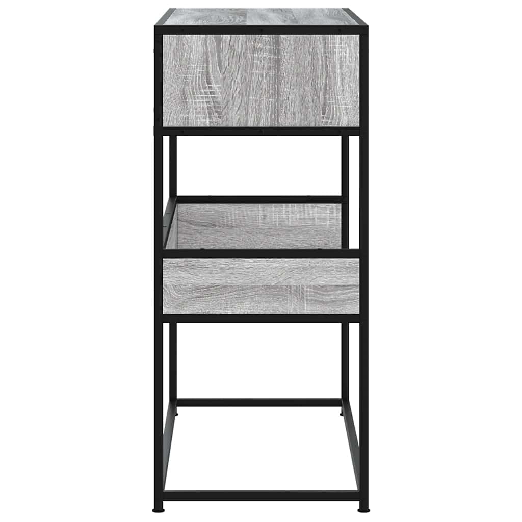 vidaXL Măsuță consolă, gri sonoma, 90x35x80 cm, lemn prelucrat vidaXL Măsuță consolă, gri sonoma, 90x35x80 cm, lemn prelucrat