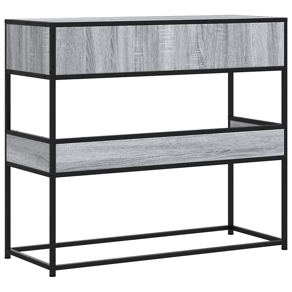 vidaXL Măsuță consolă, gri sonoma, 90x35x80 cm, lemn prelucrat vidaXL Măsuță consolă, gri sonoma, 90x35x80 cm, lemn prelucrat