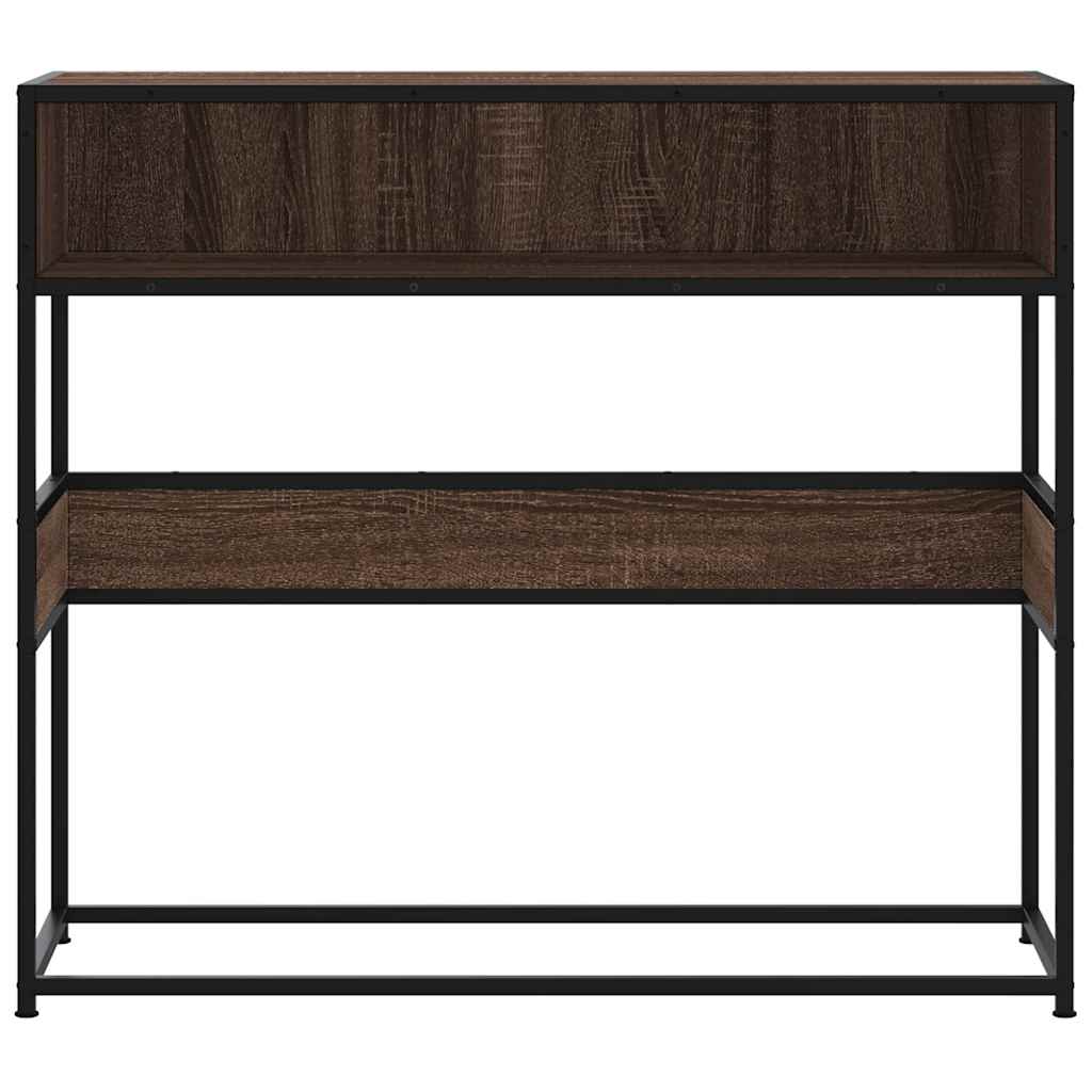 vidaXL Măsuță consolă, stejar maro, 90x35x80 cm, lemn prelucrat vidaXL Măsuță consolă, stejar maro, 90x35x80 cm, lemn prelucrat