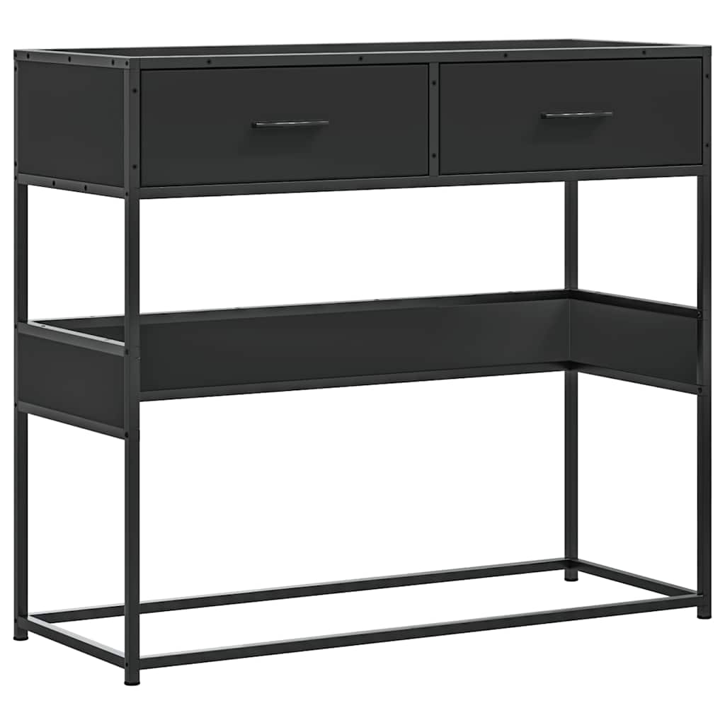 vidaXL Măsuță consolă, negru, 90x35x80 cm, lemn prelucrat vidaXL Măsuță consolă, negru, 90x35x80 cm, lemn prelucrat