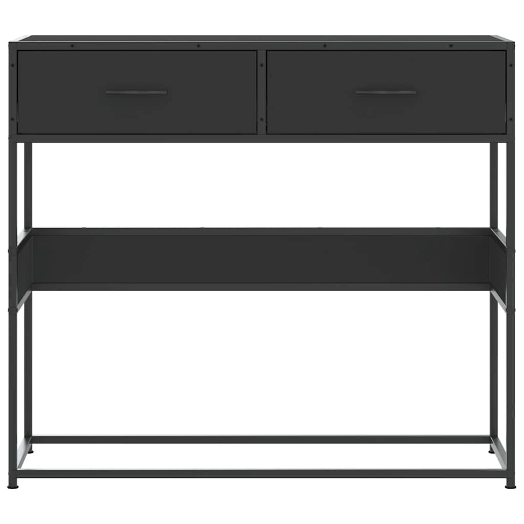 vidaXL Măsuță consolă, negru, 90x35x80 cm, lemn prelucrat vidaXL Măsuță consolă, negru, 90x35x80 cm, lemn prelucrat