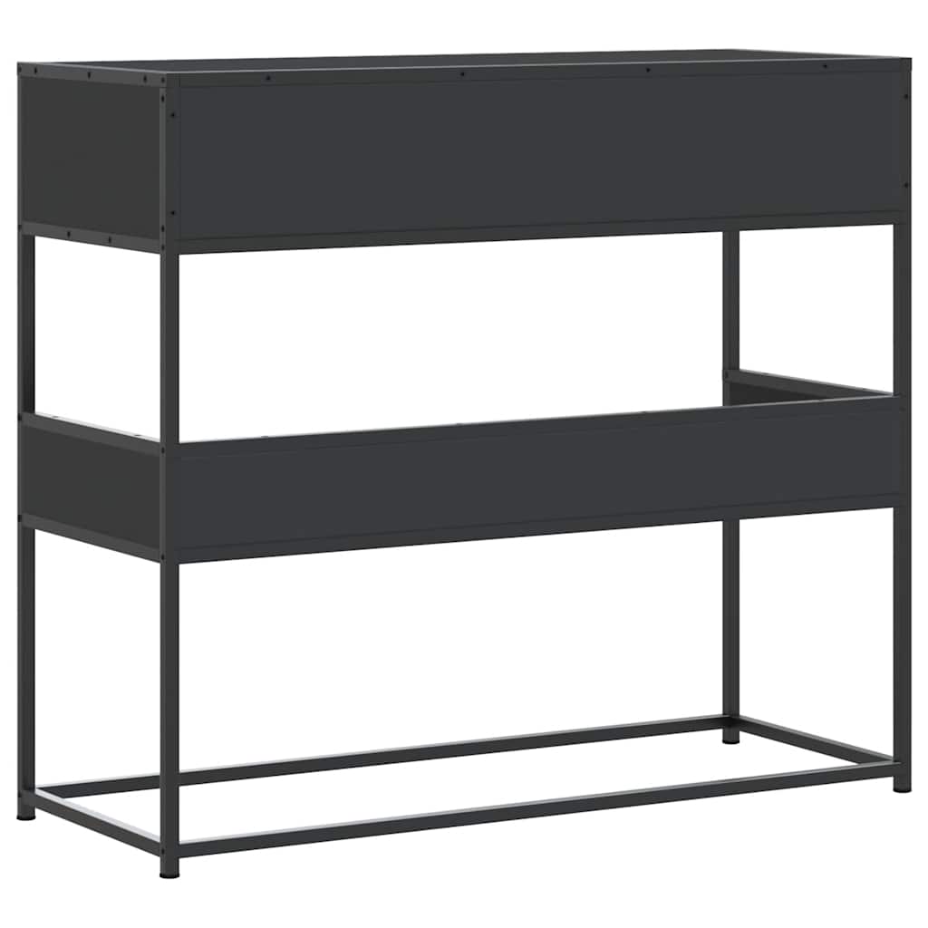 vidaXL Măsuță consolă, negru, 90x35x80 cm, lemn prelucrat vidaXL Măsuță consolă, negru, 90x35x80 cm, lemn prelucrat