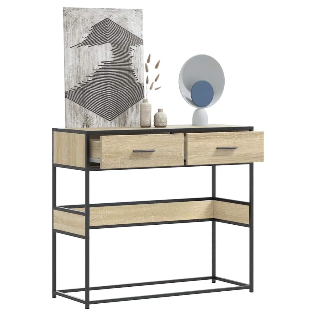 vidaXL Măsuță consolă, stejar sonoma, 90x35x80 cm, lemn prelucrat vidaXL Măsuță consolă, stejar sonoma, 90x35x80 cm, lemn prelucrat