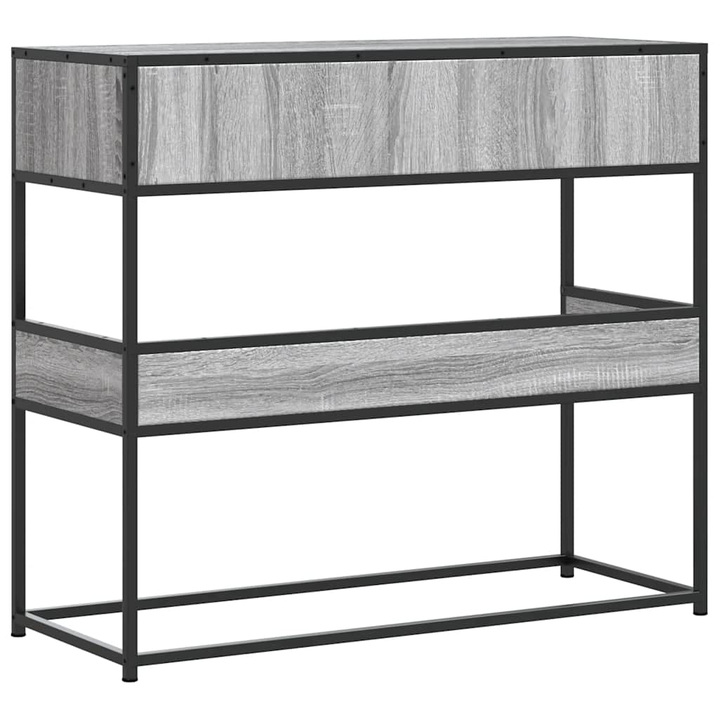 vidaXL Măsuță consolă, gri sonoma, 90x35x80 cm, lemn prelucrat vidaXL Măsuță consolă, gri sonoma, 90x35x80 cm, lemn prelucrat