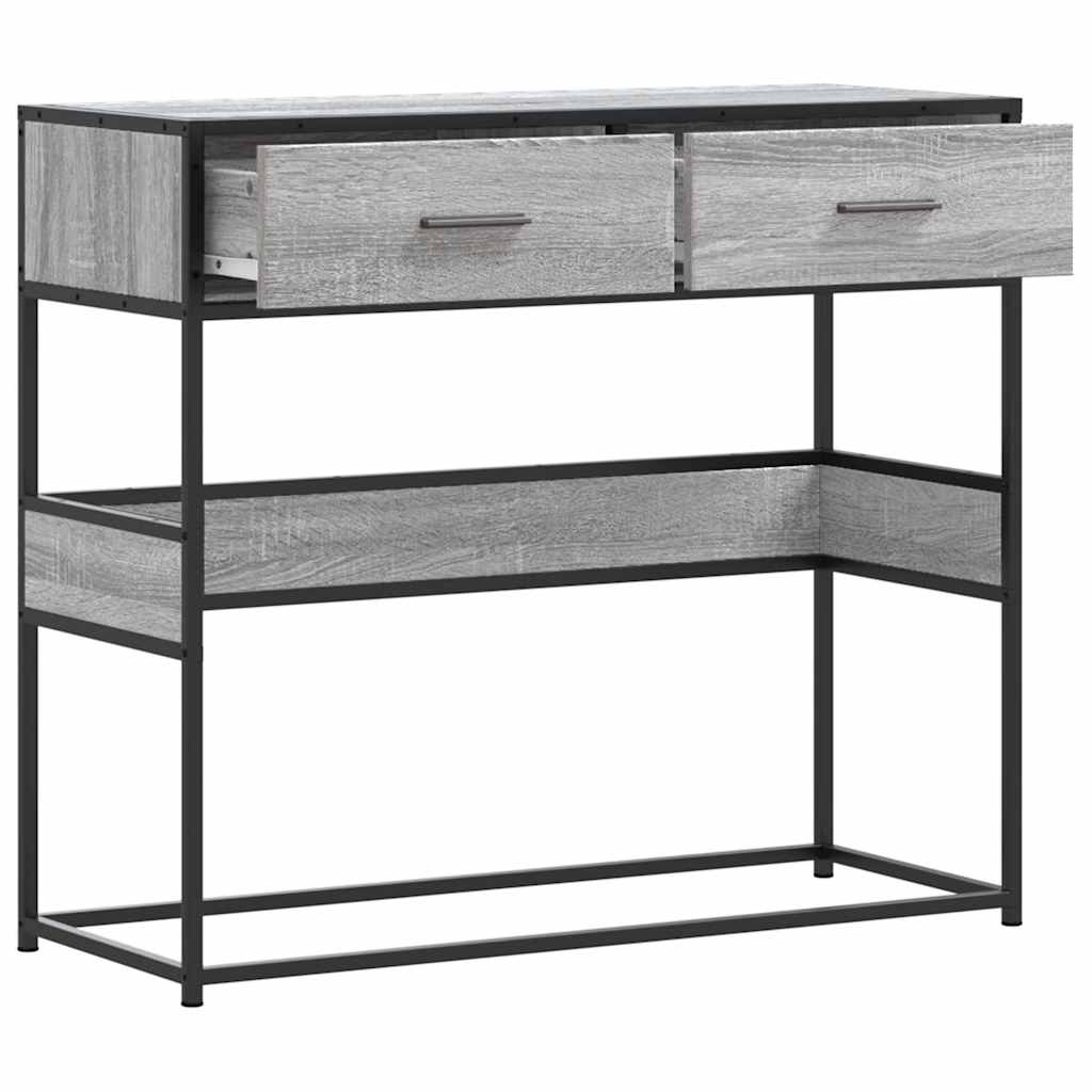 vidaXL Măsuță consolă, gri sonoma, 90x35x80 cm, lemn prelucrat vidaXL Măsuță consolă, gri sonoma, 90x35x80 cm, lemn prelucrat