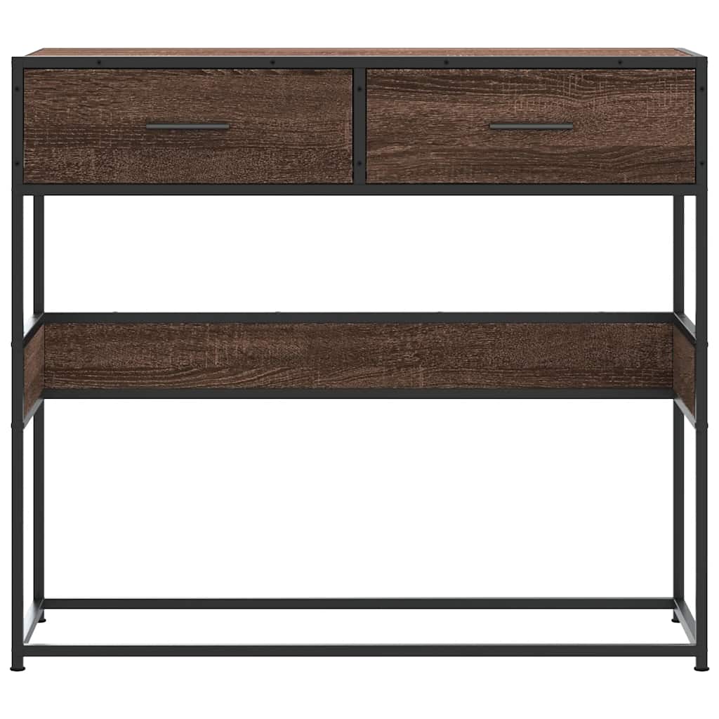 vidaXL Măsuță consolă, stejar maro, 90x35x80 cm, lemn prelucrat vidaXL Măsuță consolă, stejar maro, 90x35x80 cm, lemn prelucrat