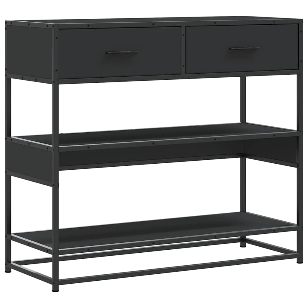 vidaXL Măsuță consolă, negru, 90x35x80 cm, lemn prelucrat vidaXL Măsuță consolă, negru, 90x35x80 cm, lemn prelucrat