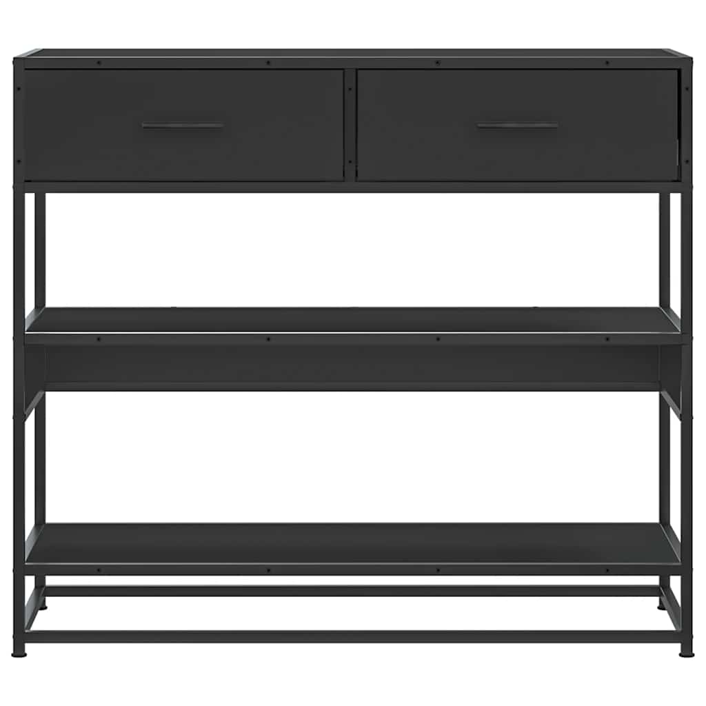 vidaXL Măsuță consolă, negru, 90x35x80 cm, lemn prelucrat vidaXL Măsuță consolă, negru, 90x35x80 cm, lemn prelucrat
