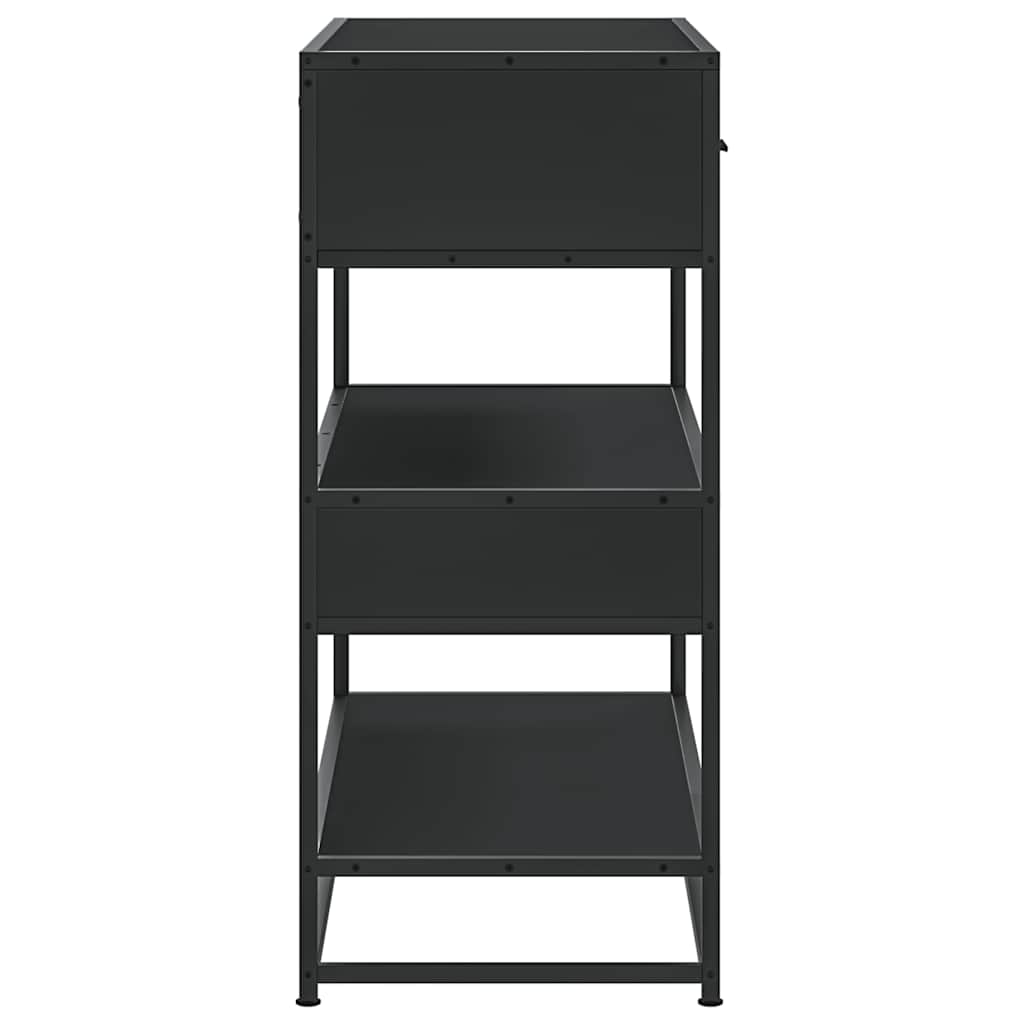 vidaXL Măsuță consolă, negru, 90x35x80 cm, lemn prelucrat vidaXL Măsuță consolă, negru, 90x35x80 cm, lemn prelucrat