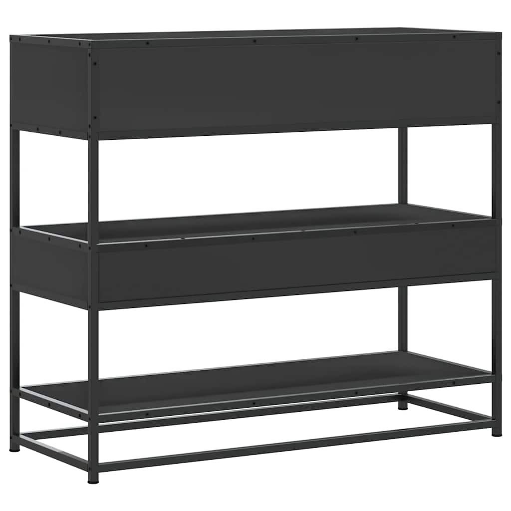 vidaXL Măsuță consolă, negru, 90x35x80 cm, lemn prelucrat vidaXL Măsuță consolă, negru, 90x35x80 cm, lemn prelucrat