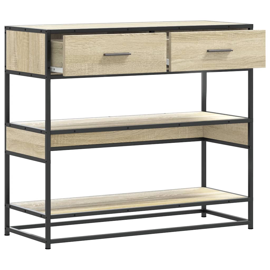 vidaXL Măsuță consolă, stejar sonoma, 90x35x80 cm, lemn prelucrat vidaXL Măsuță consolă, stejar sonoma, 90x35x80 cm, lemn prelucrat