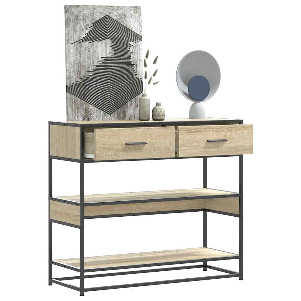 vidaXL Măsuță consolă, stejar sonoma, 90x35x80 cm, lemn prelucrat vidaXL Măsuță consolă, stejar sonoma, 90x35x80 cm, lemn prelucrat