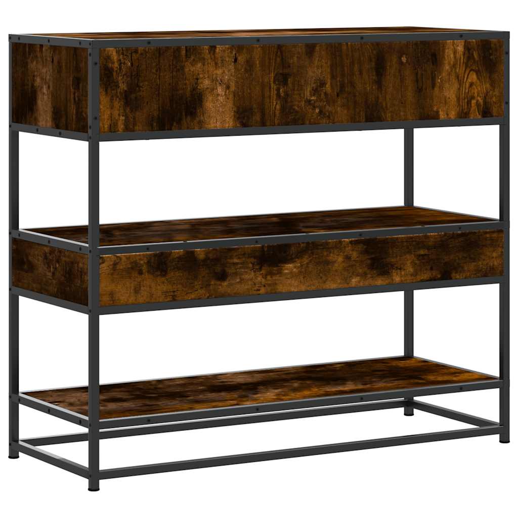 vidaXL Măsuță consolă, stejar fumuriu, 90x35x80 cm, lemn prelucrat vidaXL Măsuță consolă, stejar fumuriu, 90x35x80 cm, lemn prelucrat