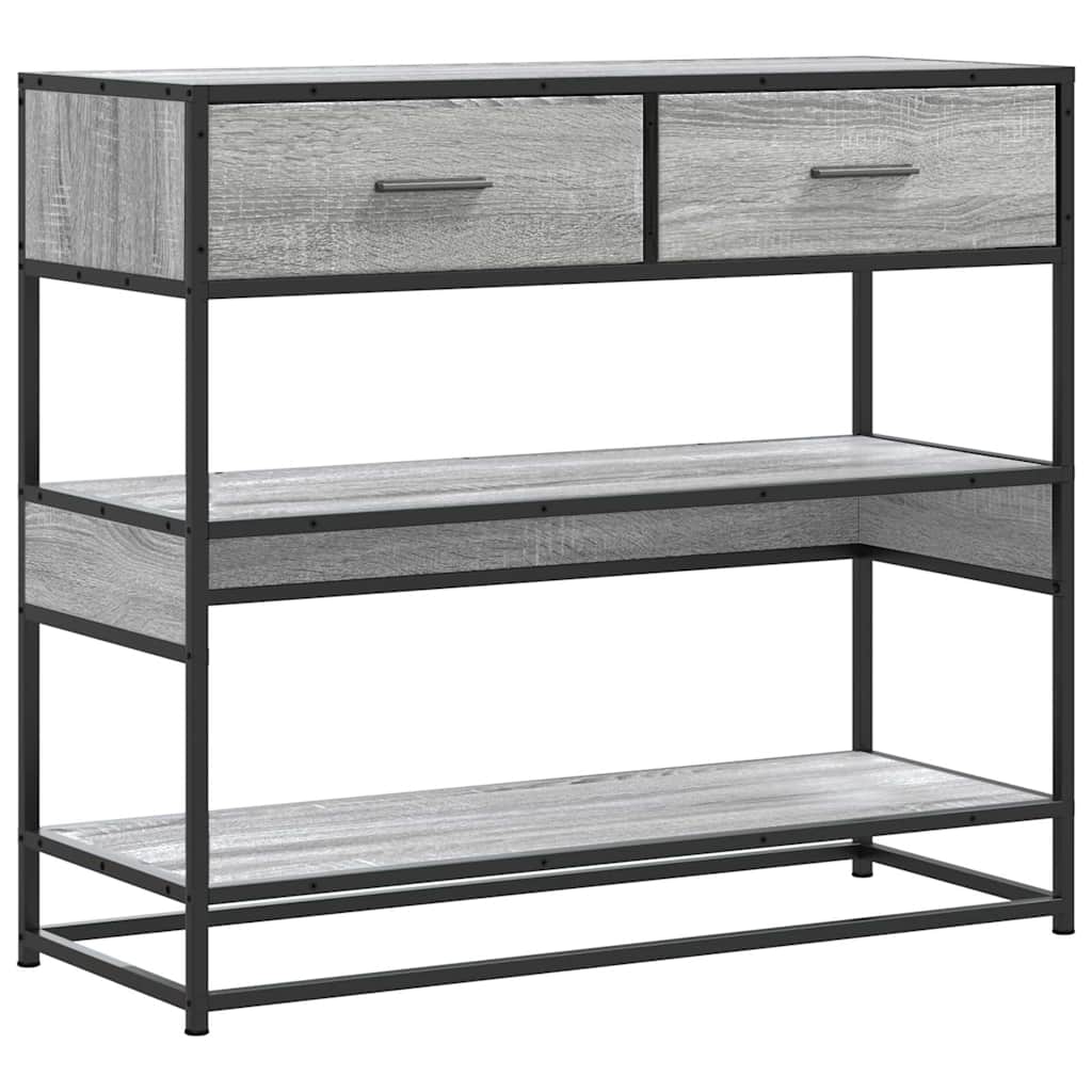 vidaXL Măsuță consolă, gri sonoma, 90x35x80 cm, lemn prelucrat vidaXL Măsuță consolă, gri sonoma, 90x35x80 cm, lemn prelucrat