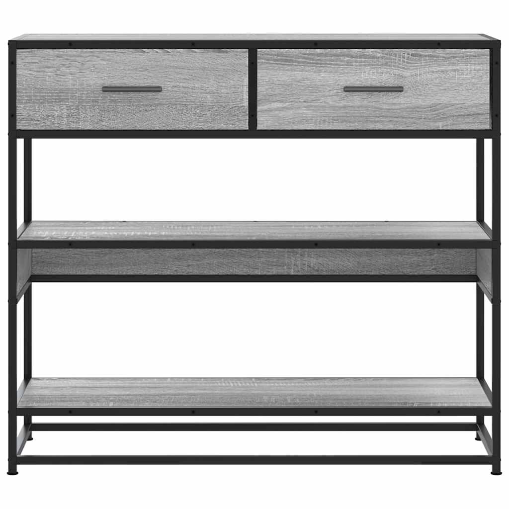 vidaXL Măsuță consolă, gri sonoma, 90x35x80 cm, lemn prelucrat vidaXL Măsuță consolă, gri sonoma, 90x35x80 cm, lemn prelucrat