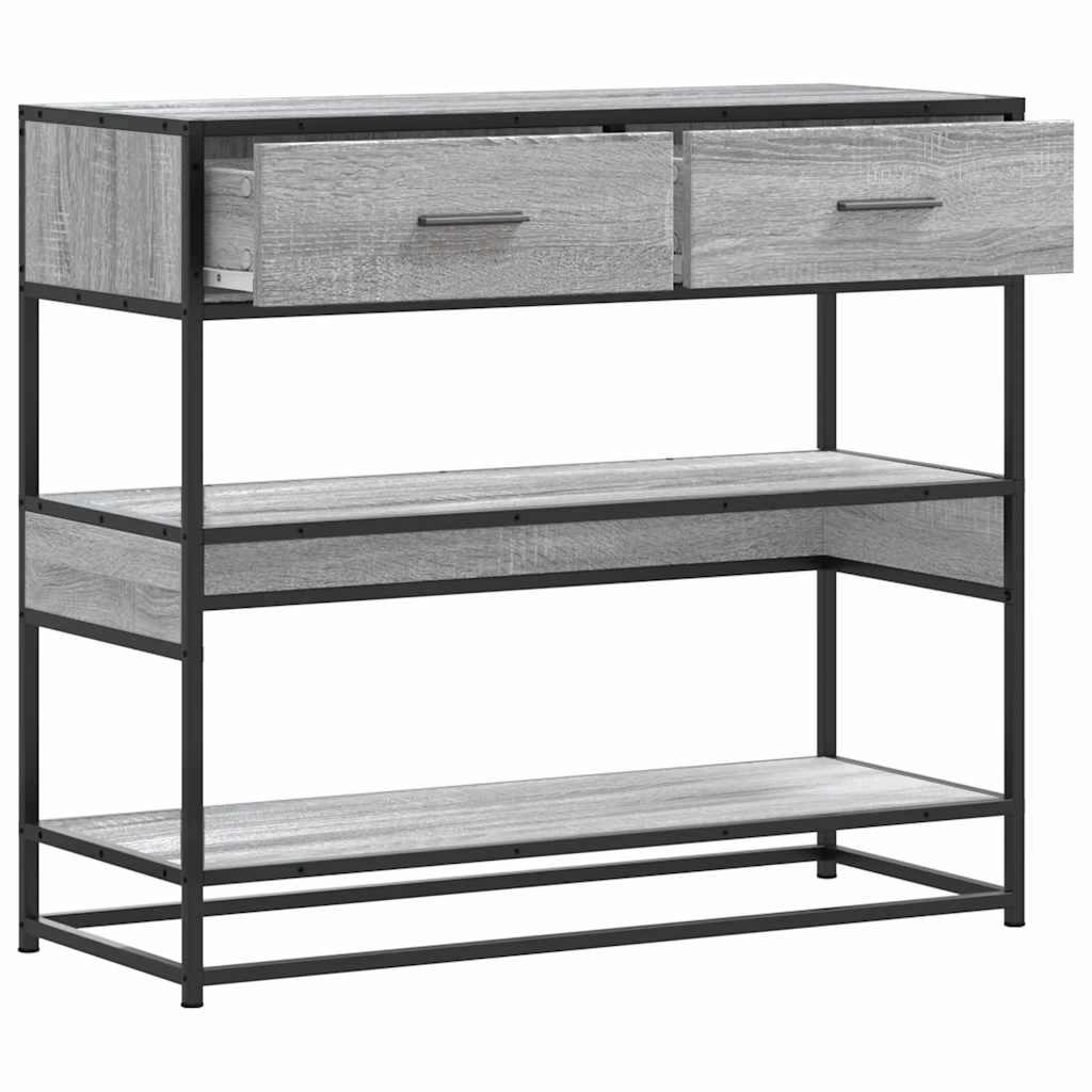 vidaXL Măsuță consolă, gri sonoma, 90x35x80 cm, lemn prelucrat vidaXL Măsuță consolă, gri sonoma, 90x35x80 cm, lemn prelucrat