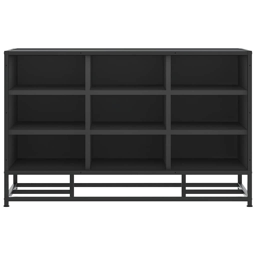 vidaXL Bancă de pantofi neagră 84x40x53,5 cm lemn și metal prelucrat vidaXL Bancă de pantofi neagră 84x40x53,5 cm lemn și metal prelucrat