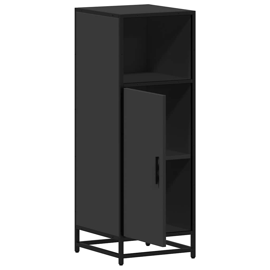 vidaXL Dulap de baie, negru, 35x37,5x100 cm, lemn prelucrat