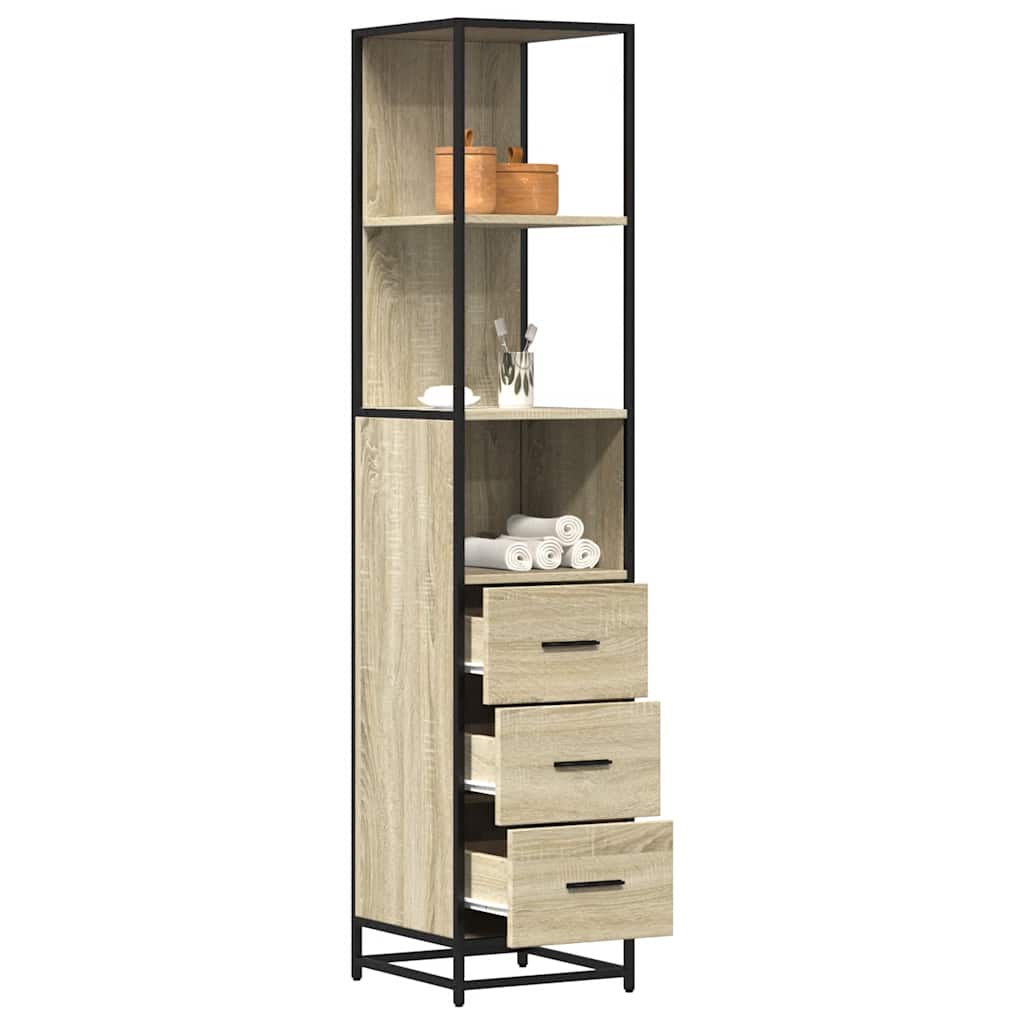 vidaXL Dulap de baie, stejar sonoma, 35x37,5x166 cm, lemn prelucrat vidaXL Dulap de baie, stejar sonoma, 35x37,5x166 cm, lemn prelucrat