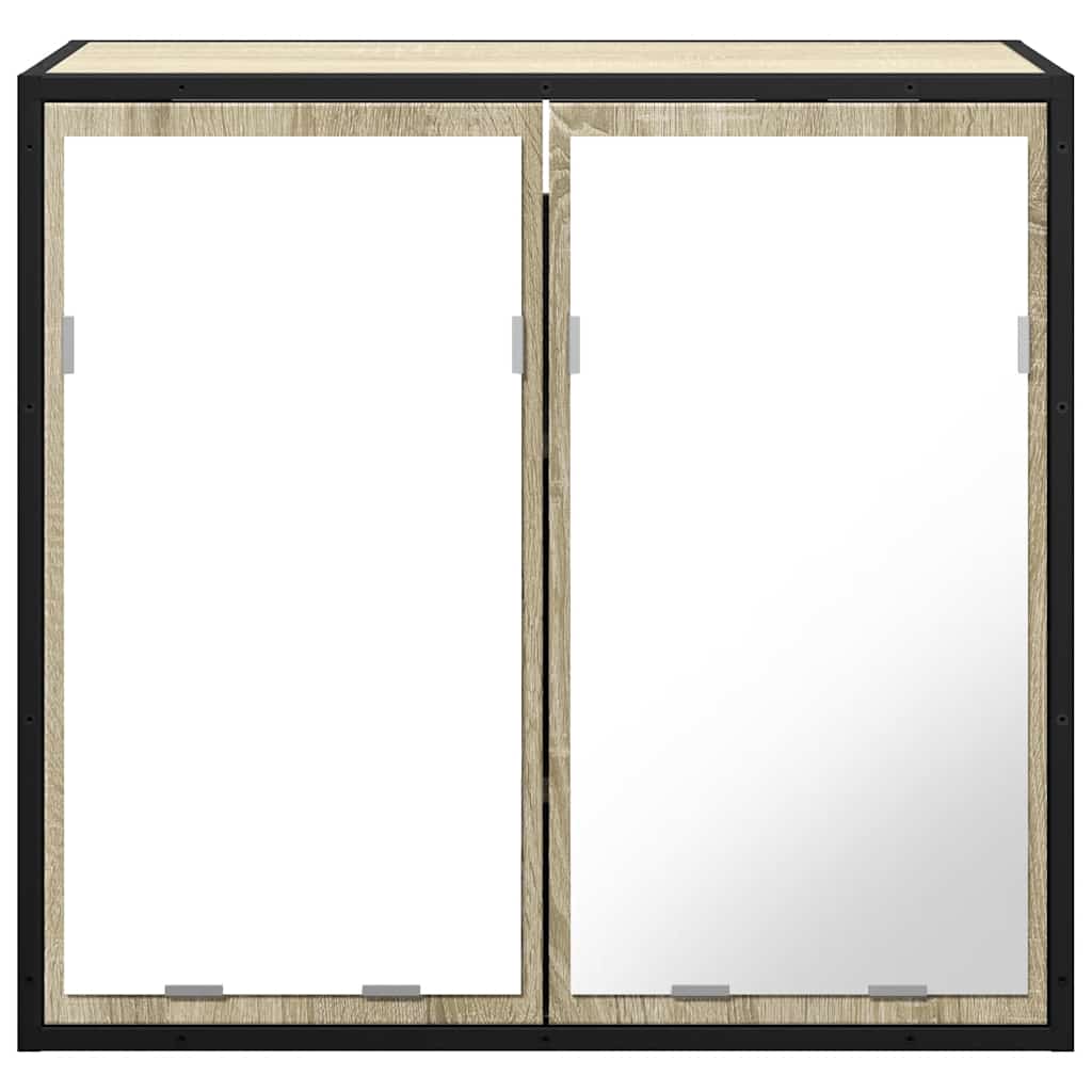 vidaXL Dulap baie cu oglindă stejar sonoma 65x20x60 cm lemn compozit vidaXL Dulap baie cu oglindă stejar sonoma 65x20x60 cm lemn compozit
