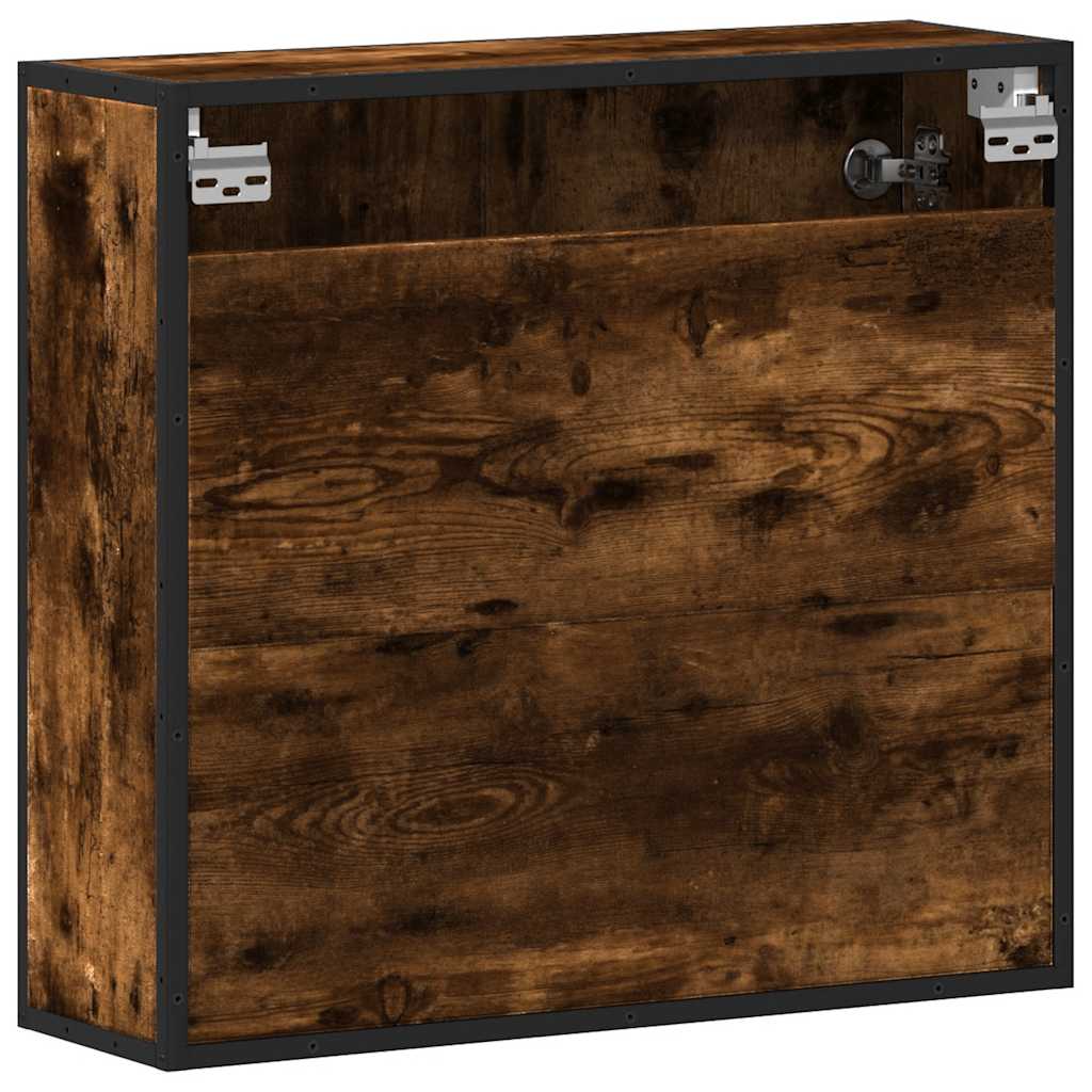 vidaXL Dulap baie cu oglindă stejar fumuriu 65x20x60 cm lemn compozit vidaXL Dulap baie cu oglindă stejar fumuriu 65x20x60 cm lemn compozit