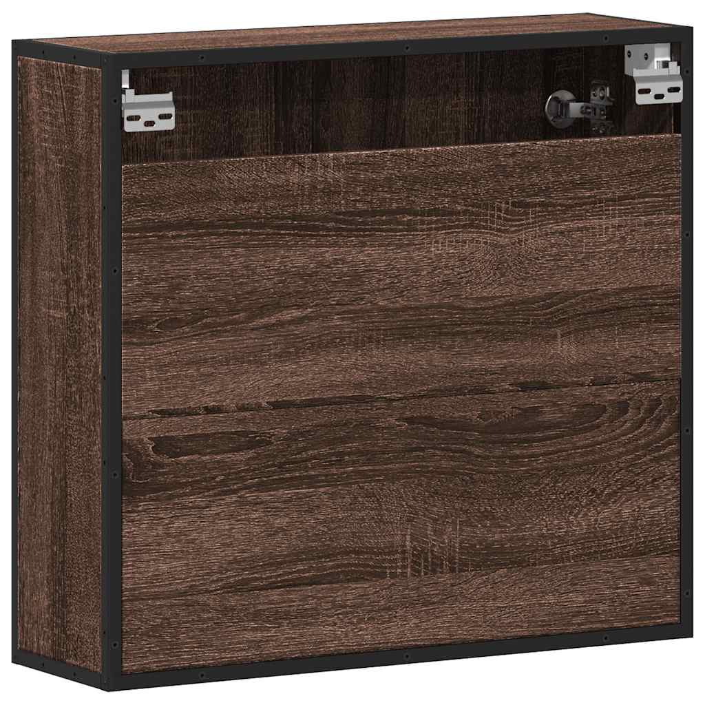 vidaXL Dulap de baie cu oglindă stejar maro 65x20x60 cm lemn compozit vidaXL Dulap de baie cu oglindă stejar maro 65x20x60 cm lemn compozit