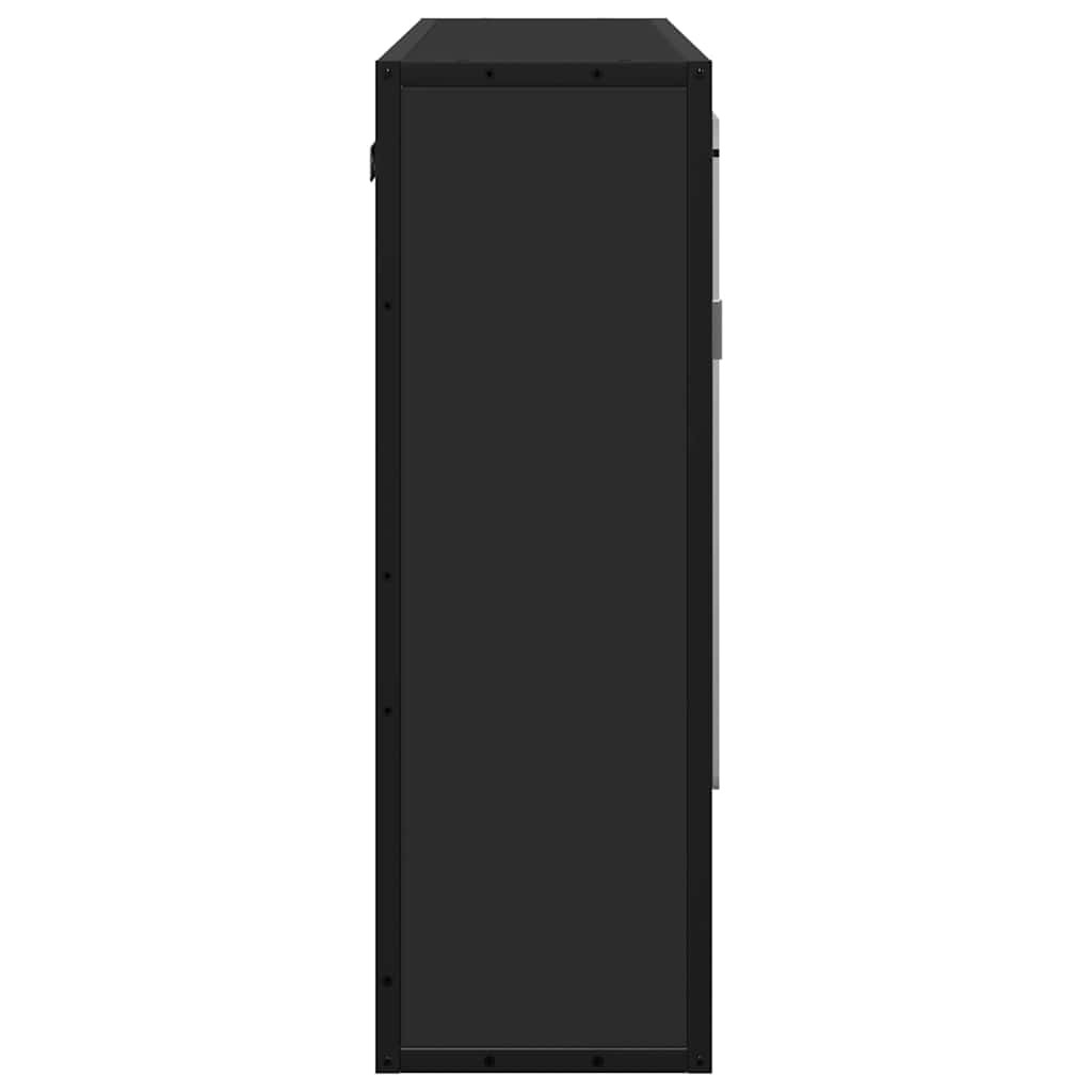 vidaXL Dulap cu oglindă pentru baie neagră 65x20x60 cm lemn prelucrat vidaXL Dulap cu oglindă pentru baie neagră 65x20x60 cm lemn prelucrat