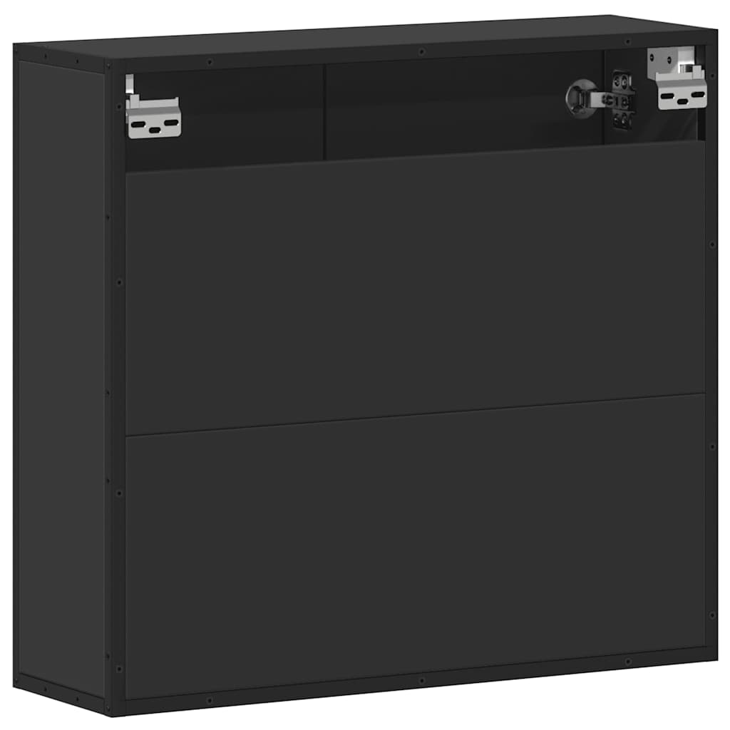 vidaXL Dulap cu oglindă pentru baie neagră 65x20x60 cm lemn prelucrat vidaXL Dulap cu oglindă pentru baie neagră 65x20x60 cm lemn prelucrat