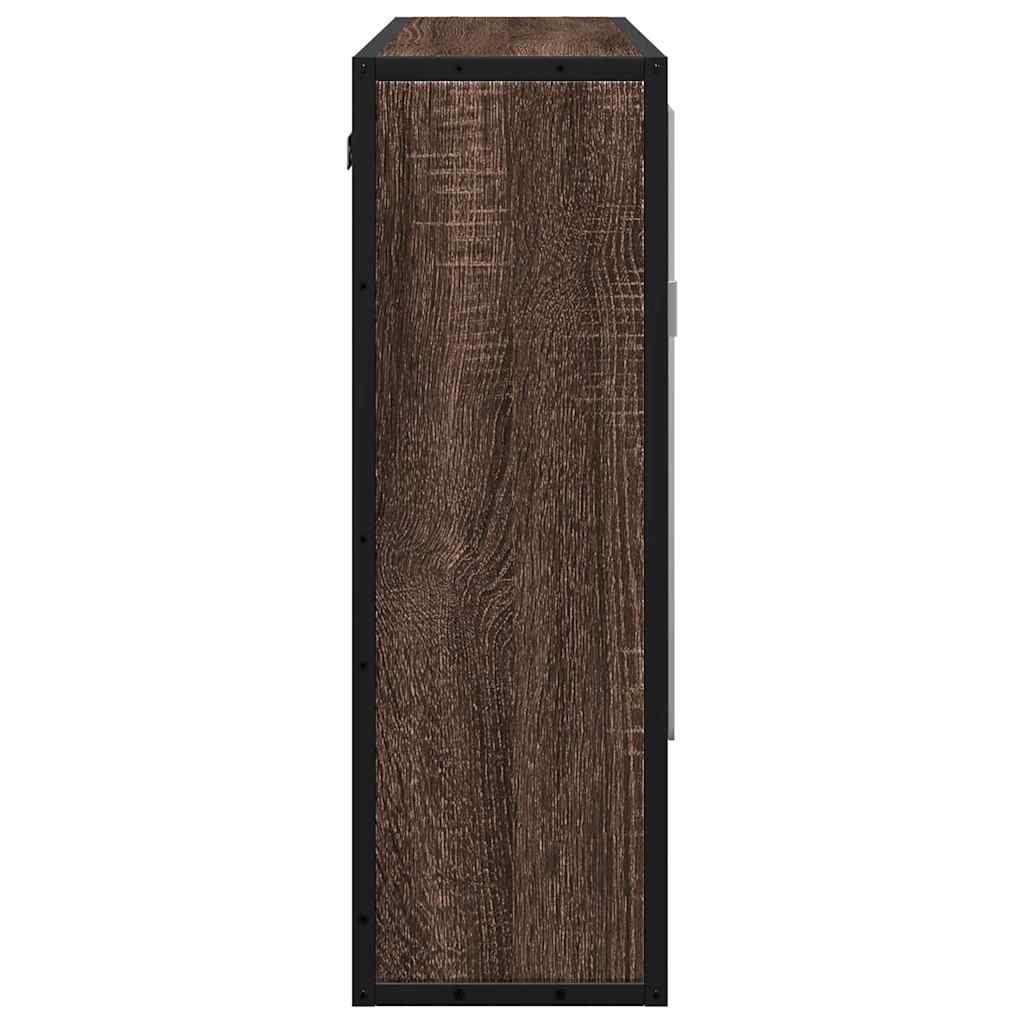 vidaXL Dulap de baie cu oglindă stejar maro 65x20x60 cm lemn compozit vidaXL Dulap de baie cu oglindă stejar maro 65x20x60 cm lemn compozit