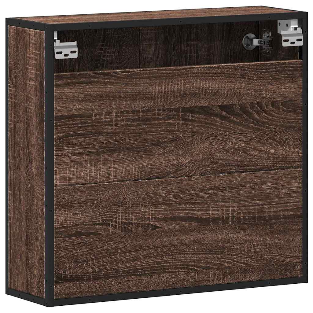 vidaXL Dulap de baie cu oglindă stejar maro 65x20x60 cm lemn compozit vidaXL Dulap de baie cu oglindă stejar maro 65x20x60 cm lemn compozit
