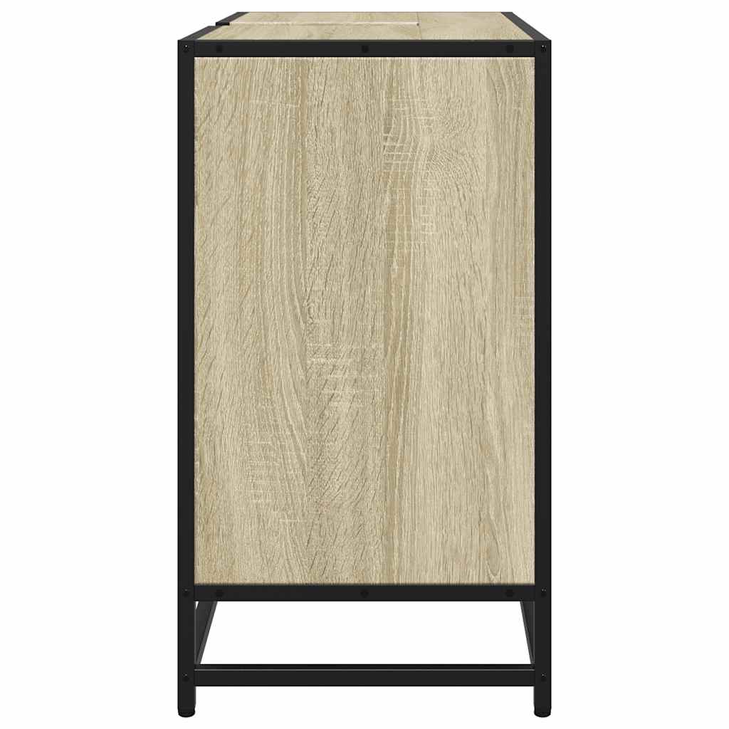 vidaXL Dulap de chiuvetă baie stejar sonoma 65x33x60 cm lemn prelucrat vidaXL Dulap de chiuvetă baie stejar sonoma 65x33x60 cm lemn prelucrat